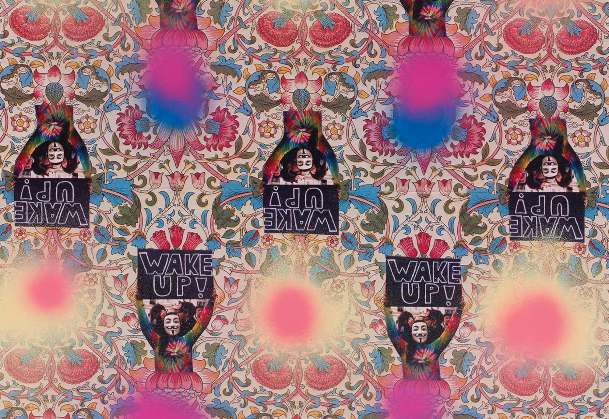 Jemima Wyman. Propaganda textiles – Washington DC, Million Mask March, 5th November 2013 (detail) 2016–17. © the artist, courtesy the artist and Sullivan+Strumpf, Sydney / Singapore and Milani Gallery, Brisbane.
